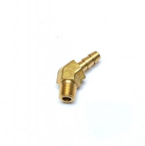 1/4 Hose ID Barb 1/8 Npt Male 45 Degree Elbow Brass Fitting Air Oil Gas 