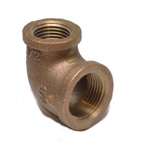 FP100-ED 3/4 to 1/2 Npt Female Reducer 90 Degree Elbow Pipe Brass Fitting for Water Oil Gas