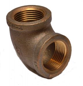 FP100-H 1 inch Npt Female 90 Degree Elbow Pipe Brass Fitting Vacuum Air Water Oil Gas
