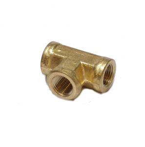 1/8 Npt Female Pipe T Tee 3 Way Brass Fitting Fuel Vacuum Air Water Oil Gas