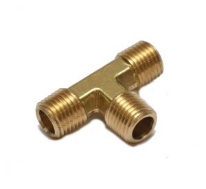 1/4 Npt Male Tee T 3 Way Threaded Pipe Brass Fitting Vacuum Air Water Oil Gas FP101M-B
