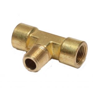 3/8 Npt Female to Male Center Branch Tee Brass Pipe Fitting Water Oil Gas Air FP106-C