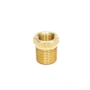 1/2 Male Npt 14 TPI to 3/8 Female Npt 18 TPI Brass Pipe Reducer Bushing Fitting Water Fuel Gas Oil FasParts 110-DC