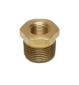 3/4 Male Npt 14 TPI to 3/8 Female Npt 18 TPI Brass Pipe Reducer Bushing Fitting Water Fuel Gas Oil FasParts 110-EC
