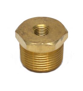 1 inch Male to 1/4 Female Npt Brass Pipe Reducer Bushing Fitting Water Fuel Gas Oil 110-HB FasParts