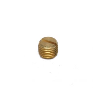 FP117-B FasParts 1/4 Male Npt 18 TPI Brass Slotted Flathead Pipe Plug Fitting Water Oil Gas Fuel