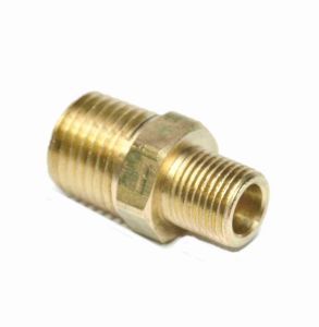 122-BA FasParts Hex Nipple Reducer 1/4 to 1/8 Male Npt Brass Fitting Air Water Fuel Oil Gas