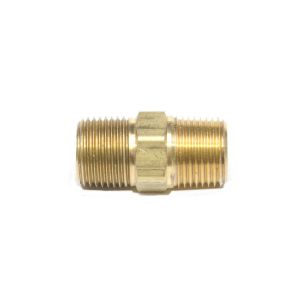 Hex Nipple Brass 3/8 Male Npt Pipe Fitting Equal Air Fuel Oil Gas Water 122-C FasParts