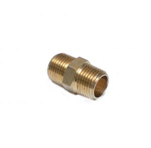 Hex Nipple Brass 1/2 Male Npt Pipe Fitting Equal Air Fuel Oil Gas Water FasParts 122-D