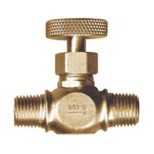 FASPARTS Precision Brass Liquid Propane Gas Needle Valve 350 PSI 1/4 Male NPT x 1/4 Male NPT