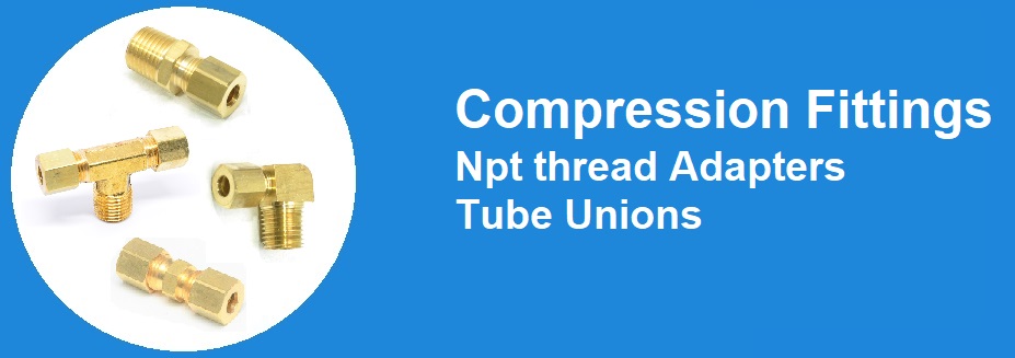 Shop compression fittings for steel and copper tube