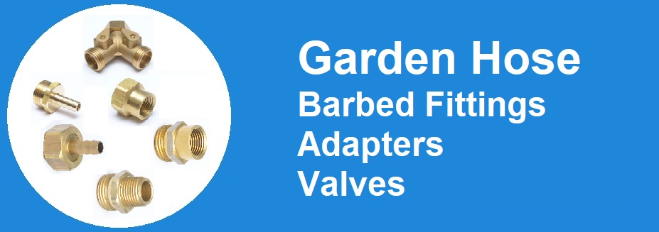 Shop garden hose fittings, adapters and valves
