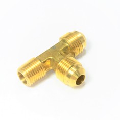 Male NPT to Male SAE 45 Degree Gas Flare Run Tee Fittings
